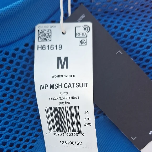 Adidas Electric Blue Mesh Long Sleeve Shirt - Picture 6 of 6